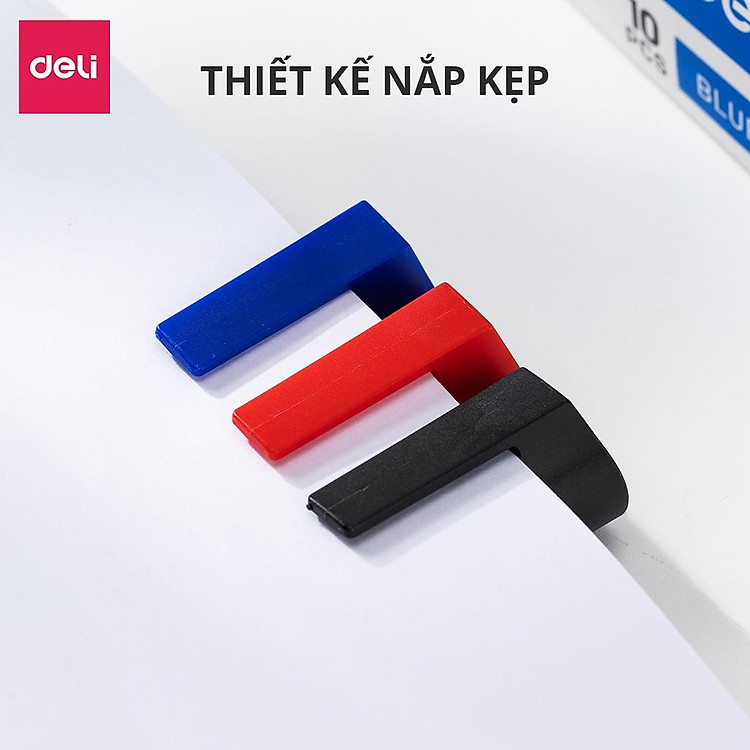 Bút Dạ Kính Deli EU72 - Mực Xanh Dương - Ảnh 3