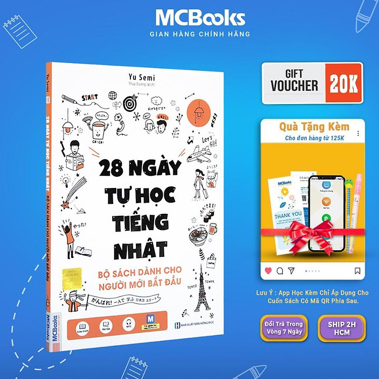 Sách - 28 Ngày Tự Học Tiếng Nhật - Bộ Sách Dành Cho Người Mới Bắt Đầu - MCBooks