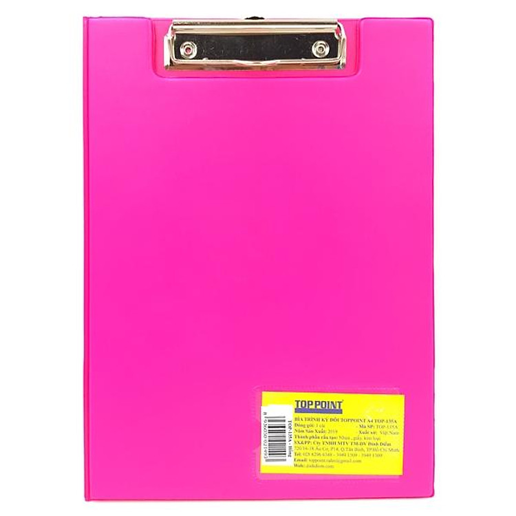 Bìa Trình Ký Đôi Toppoint A4 TOP-135A (Màu Hồng)