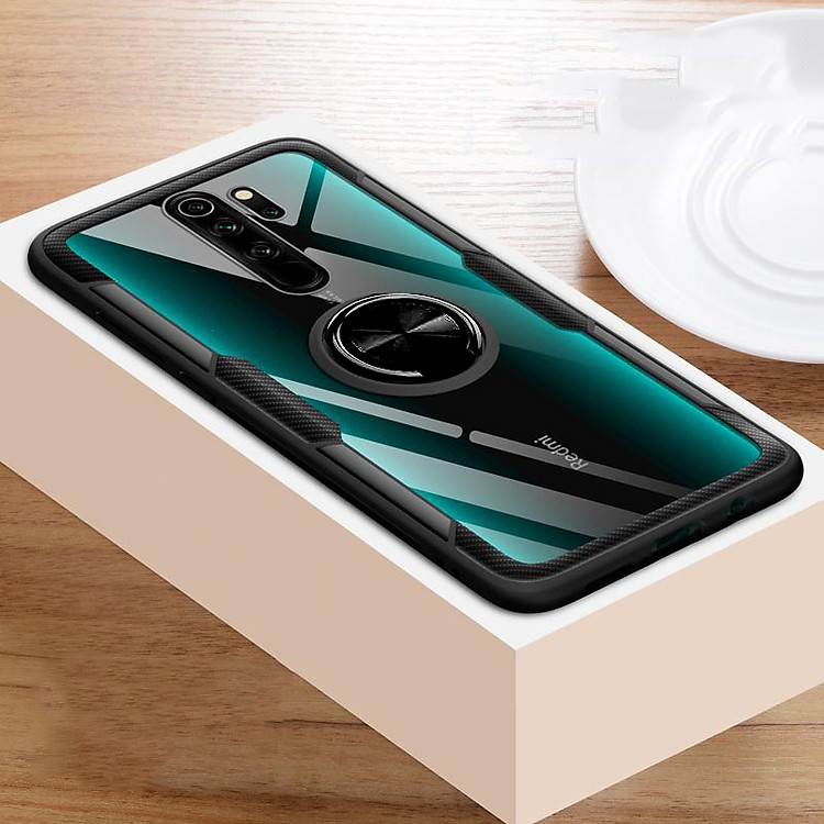 Ốp lưng cho Xiaomi Redmi Note 8 Pro Trong Suốt Chống Sốc iRing Viền Màu