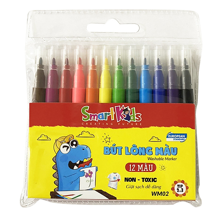 Bút Lông Màu Rửa Được Smartkids WM02 (12 màu)