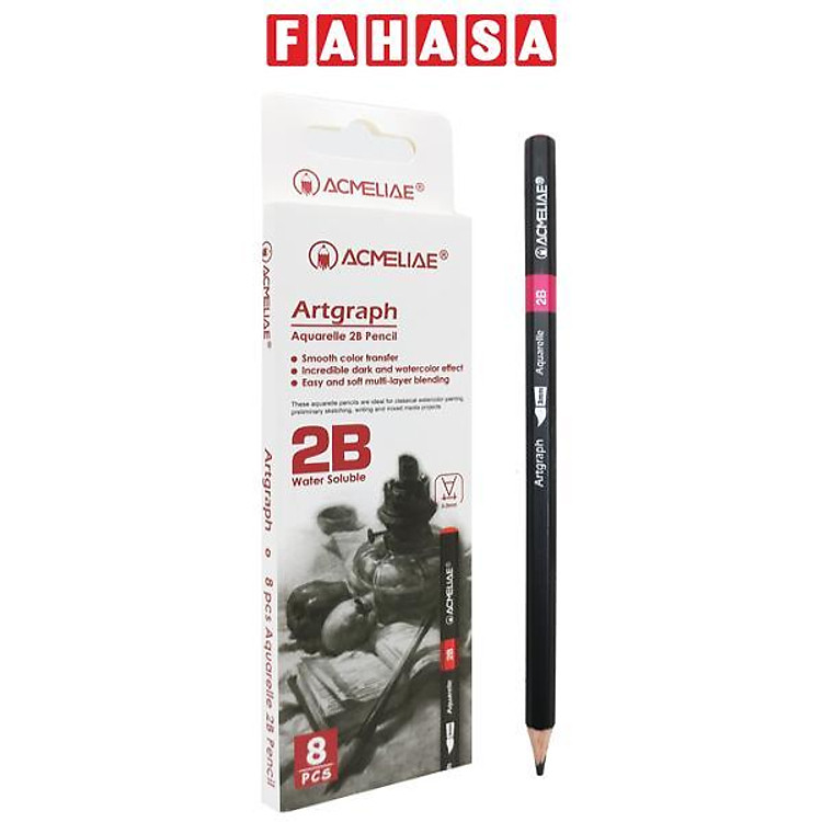 Hộp 8 Bút Chì Lục Giác 2B Aquarella