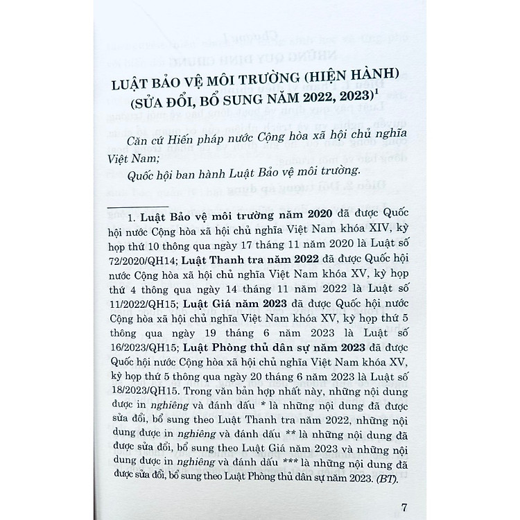 Luật Bảo vệ môi trường (Hiện hành) (sửa đổi bổ sung năm 2022,2023) - Ảnh 4