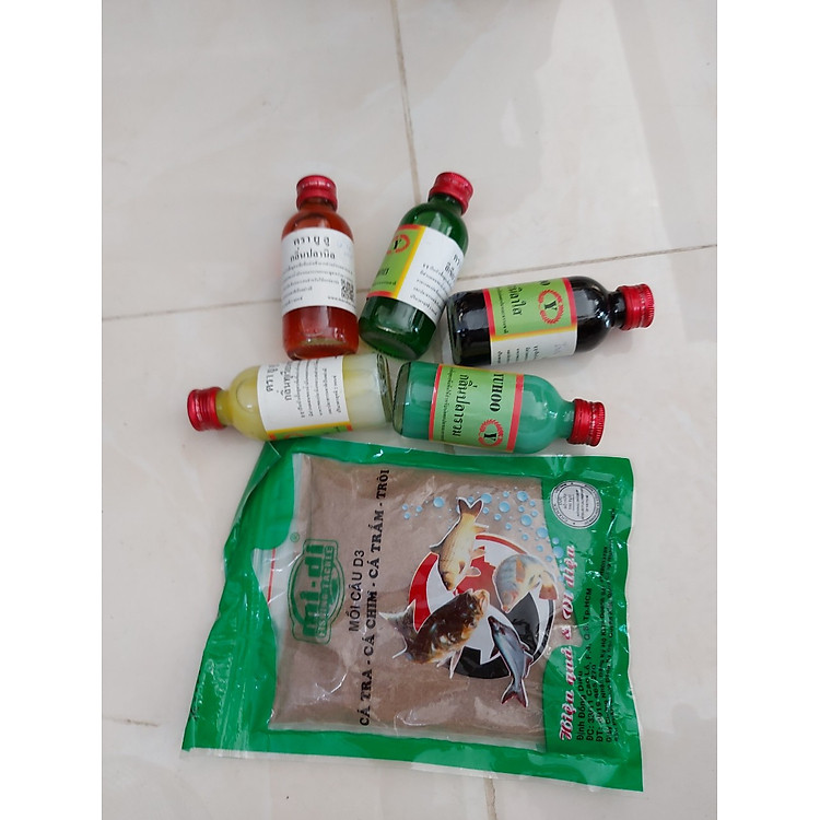 ( HCM) COMBO 1 GÓI CÁM D1,D2,D3 + 1 CHAI TINH MÙI THÁI LAN CHUYÊN CÂU CÁ TRA, CÁ RÔ PHI...TUẤN PHI FISHING