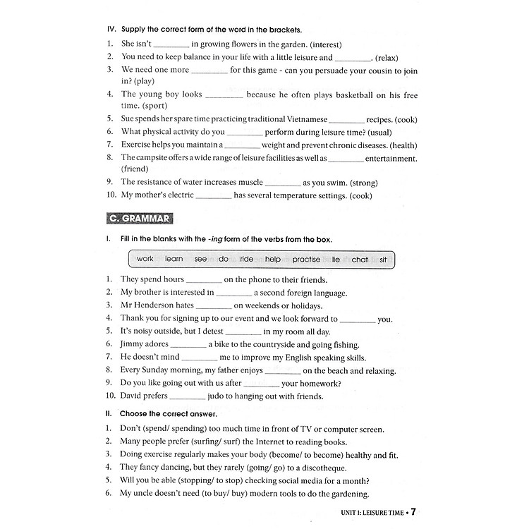 Bài Tập Thực Hành Tiếng Anh 8 - Ảnh 7