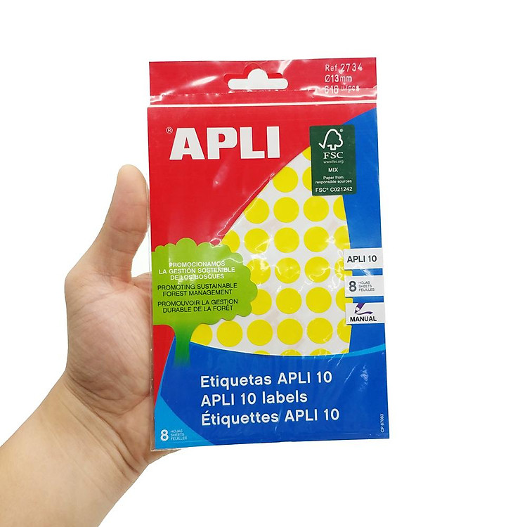 Nhãn Dán Vàng 10 Miếng 13 APLI - Ảnh 6
