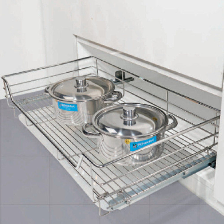 Kệ Đựng Xoong Nồi Inox 304 Nan Tròn Grob - Hàng Chính Hãng