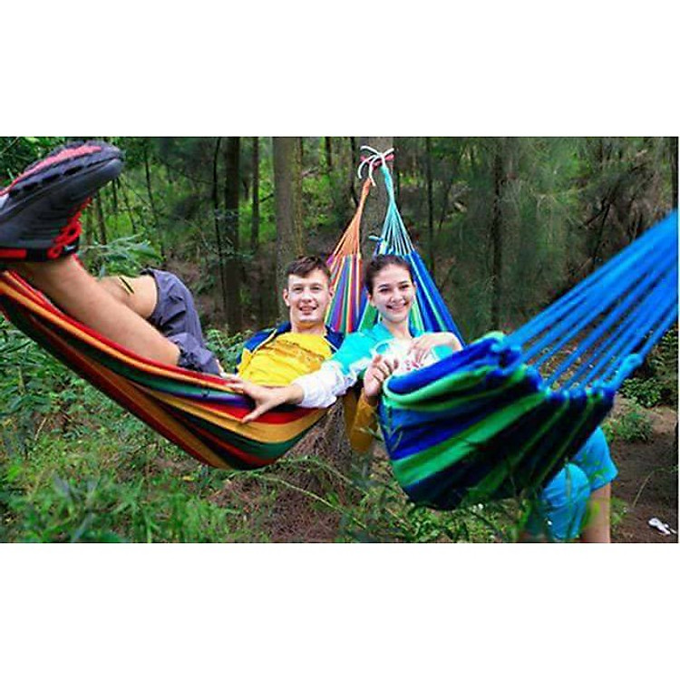 Võng du lịch dã ngoại đa năng gấp gọn TẶNG túi đựng tiện lợi (GIAO MÀU NGẪU NHIÊN)