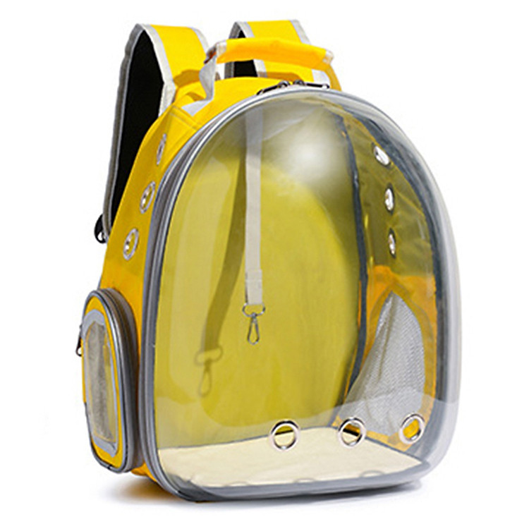 Balo Thú Cưng Tặng Kèm Miếng Lót Phi Hành Gia Trong Suốt Vận Chuyển Thú Cưng Dưới 7Kg, Thông Khí Hai Bên, Khóa Kéo