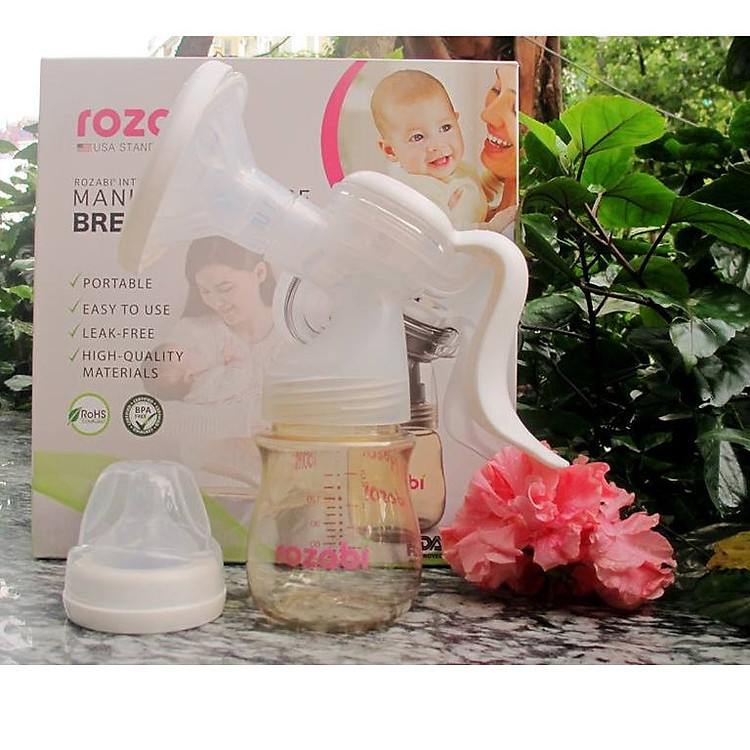 Máy hút sữa bằng tay cao cấp nhựa PPSU Rozabi - Hàng Chính Hãng