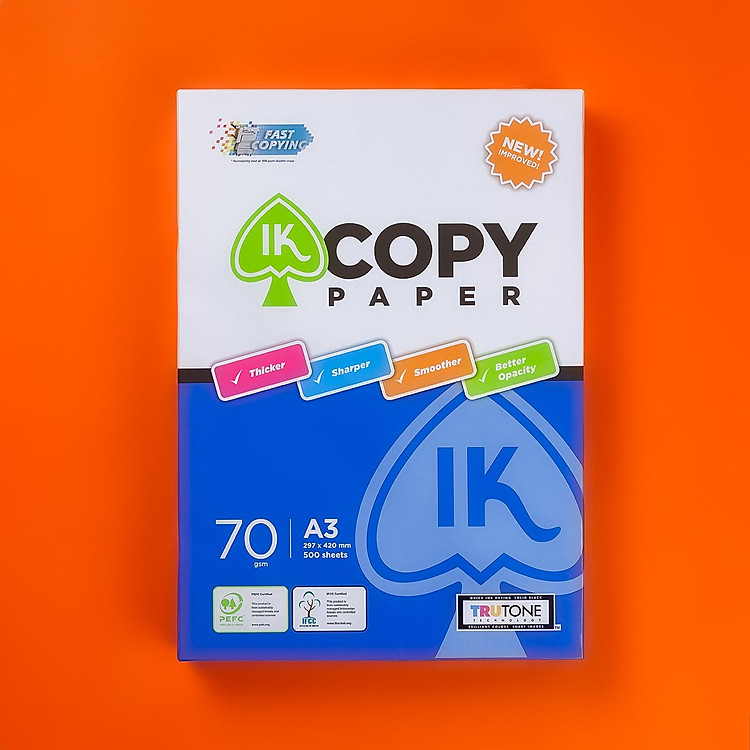 Giấy A3 70 gsm IK Copy (500 tờ) - Ảnh 3