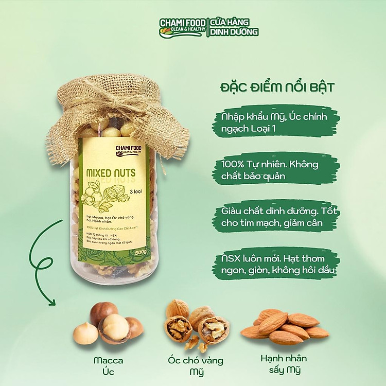 Hạt Mix dinh dưỡng CHAMI 500g Đảm bảo Giá tốt - Hình ảnh 2