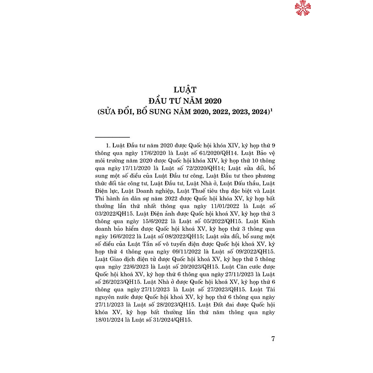 Luật Đầu Tư Năm 2020 (Sửa Đổi, Bổ Sung Năm 2020, 2023, 2024) - Ảnh 4