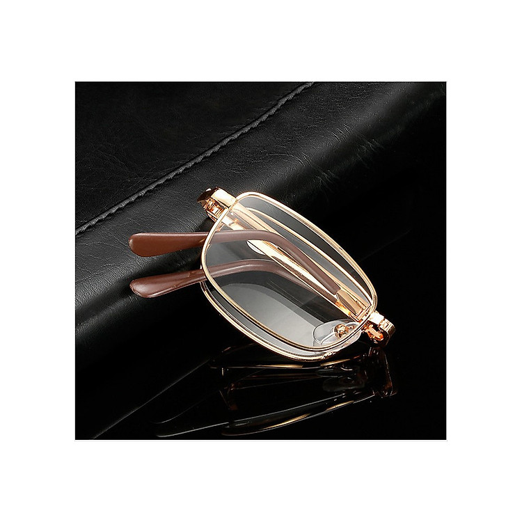 Kính lão thị viễn thị gập gọn KVM01CP có bao da sẵn độ mắt cực sáng và rõ Nam nữ