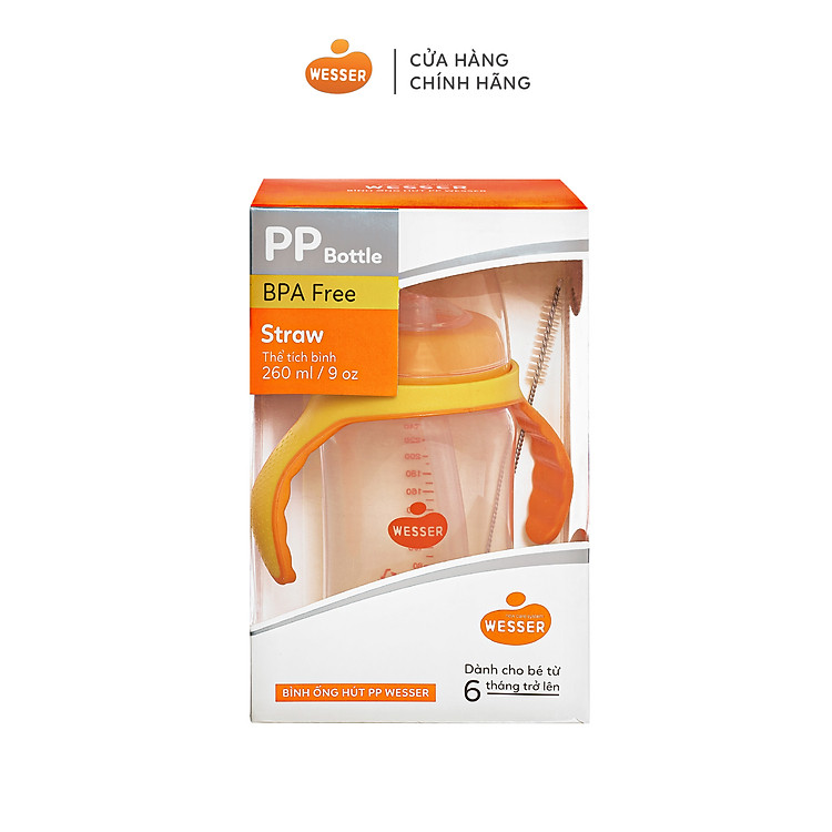 Mua Bình ống hút PP Wesser 260ml Unmei Giá tốt - Hình ảnh 2