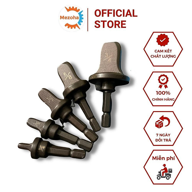 Mũi Loe Ống Đồng Cao Cấp Bằng Khoan Phi 6-10-12-16-19 Loe Lã Ống Bằng Máy Bắt Vít Cầm Tay