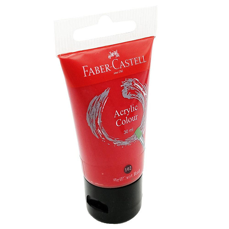 Tuýp Màu Vẽ Acrylic 30ml Brilliant Red - Ảnh 3