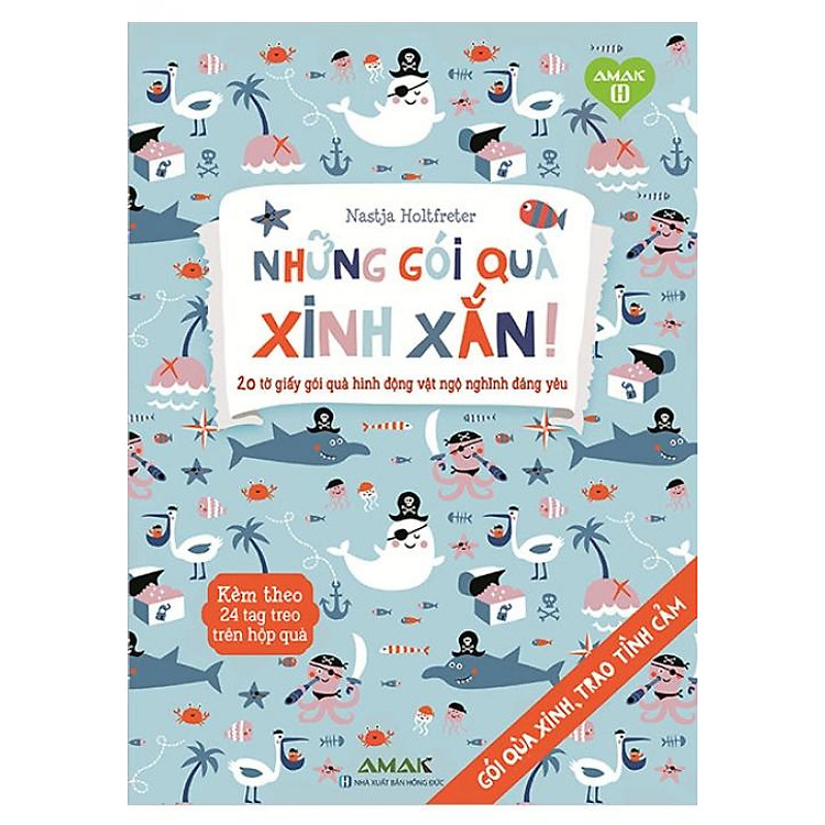 Những Gói Quà Xinh Xắn - 20 Tờ Giấy Gói Quà Hình Động Vật Ngộ Nghĩnh Đáng Yêu
