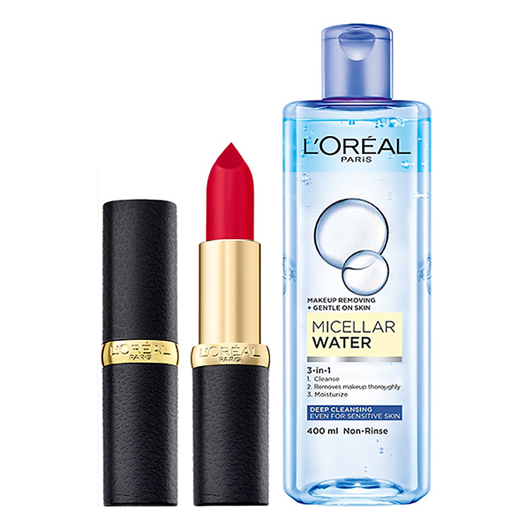 Bộ Đôi Son Lì Color Riche Matte Và Nước Tẩy Trang Micellar Sạch Sâu 3 In 1 L'Oreal Paris