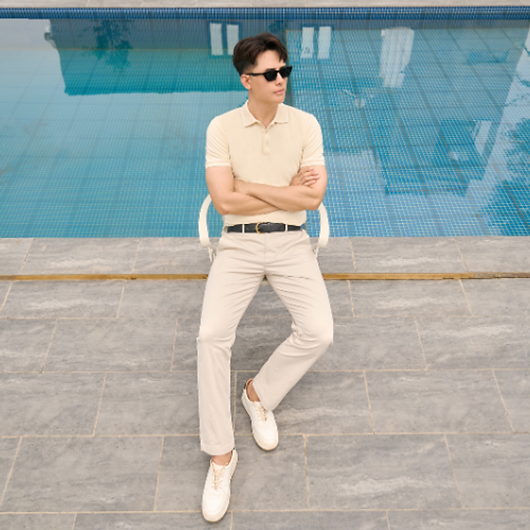 Áo Polo Nam Premium Ninomaxx Form Travel Fit FLEXCOTTON Siêu Thoáng Mát Co Giãn Tốt 2510010