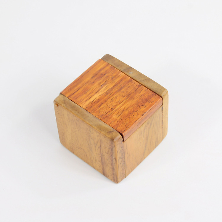 Hộp đựng ghim có nắp bằng gỗ – Nâu