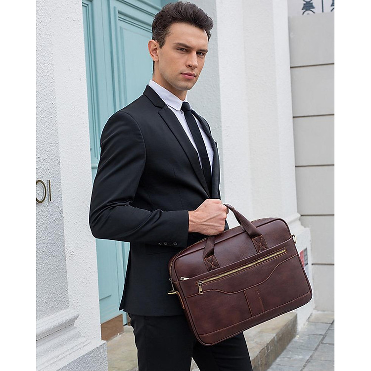 Cặp Công Sở Da Bò Thật Marrant - BHM8824 vừa laptop 14inch. Hàng chính hãng.