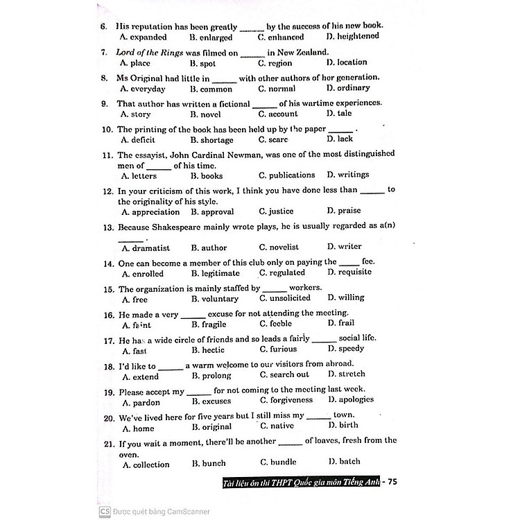 Tài Liệu Ôn Thi THPT Môn Tiếng Anh - Ảnh 3