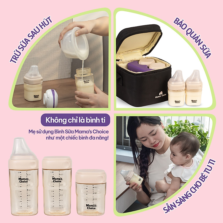 Bình Sữa Mama's Choice PPSU 150ml 240ml Giá tốt - Hình ảnh 4