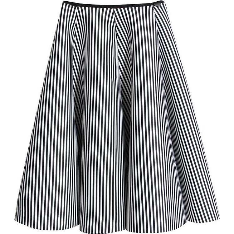 Chân váy xếp ly sọc cao cấp đen - CV046