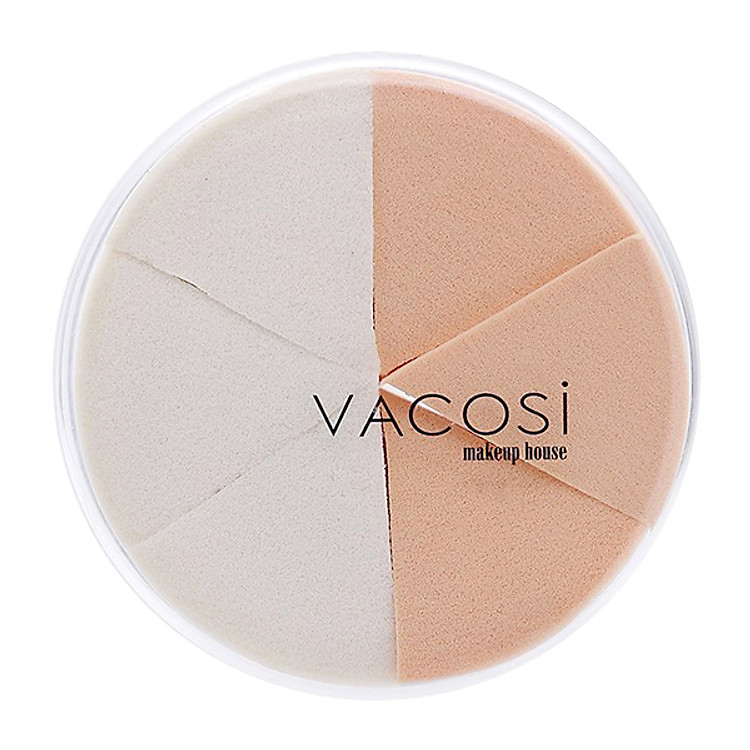 Bộ 6 Bông Phấn Ướt Trang Điểm Tam Giác Vacosi Collection Pro-Makeup - BP14