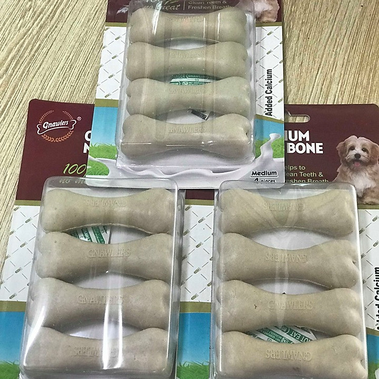 Xương canxi cho chó ( vỉ 4 chiếc)