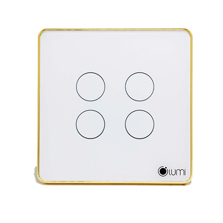 Công tắc cảm ứng vuông 4 nút Lumi LM-S4 - Trắng - Hàng chính hãng