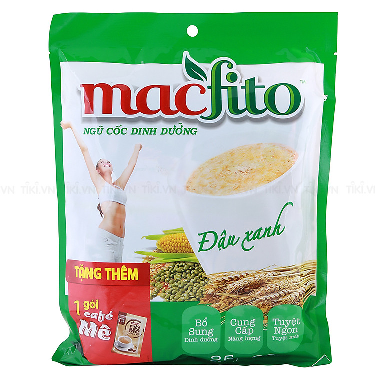 Ngũ Cốc Dinh Dưỡng Macfito Đậu Xanh (20 Gói x 25g)