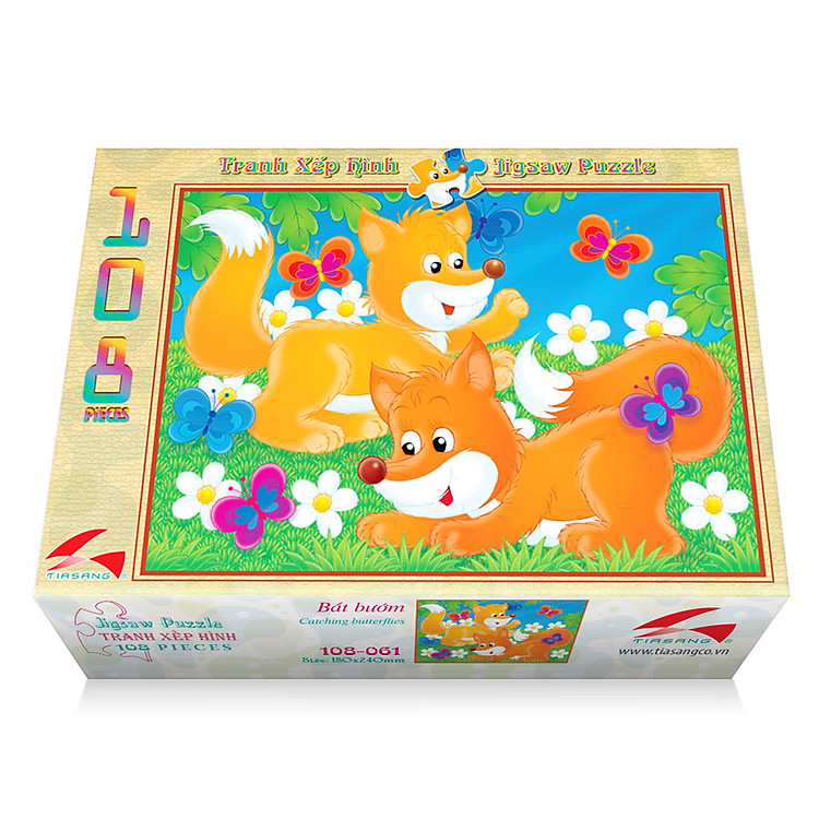Tranh xếp hình Tia Sáng Bắt bướm 108 mảnh Chính hãng Giá rẻ - Hình ảnh 2