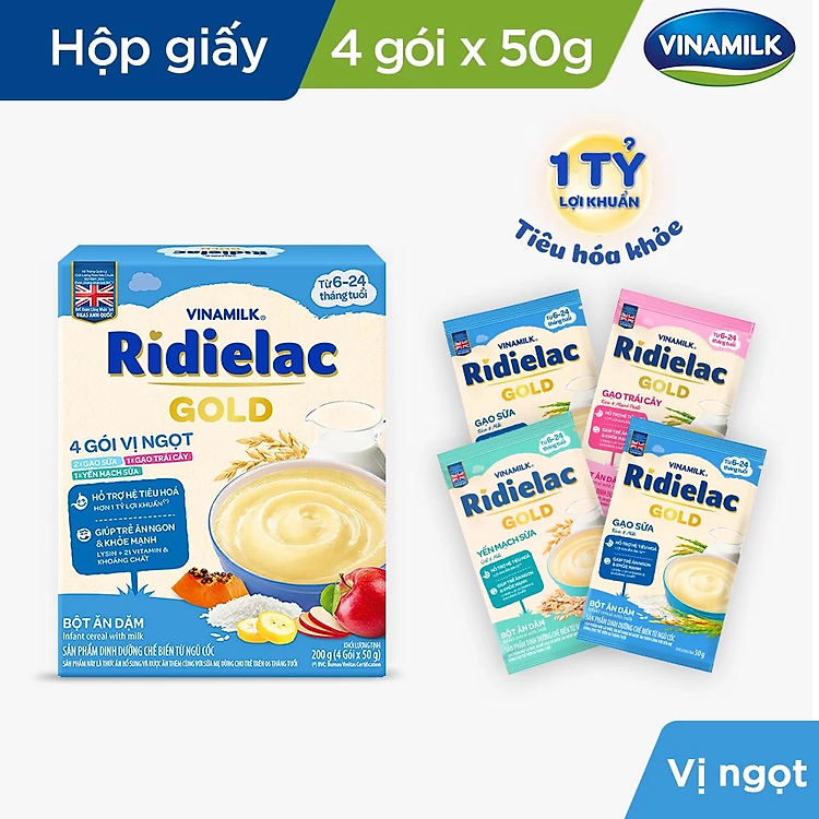 Mua tại Lazada: Bột Ăn Dặm Ridielac Gold 200g Tin cậy Chính hãng, giá tốt