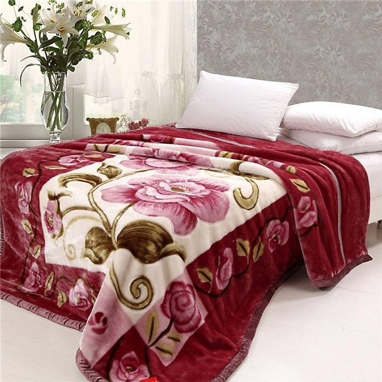 CHĂN LÔNG NHẬP KHẨU 4D CỰC DÀY MỊN PHA TUYẾT 6 KG-TẶNG TÚI ĐỰNG