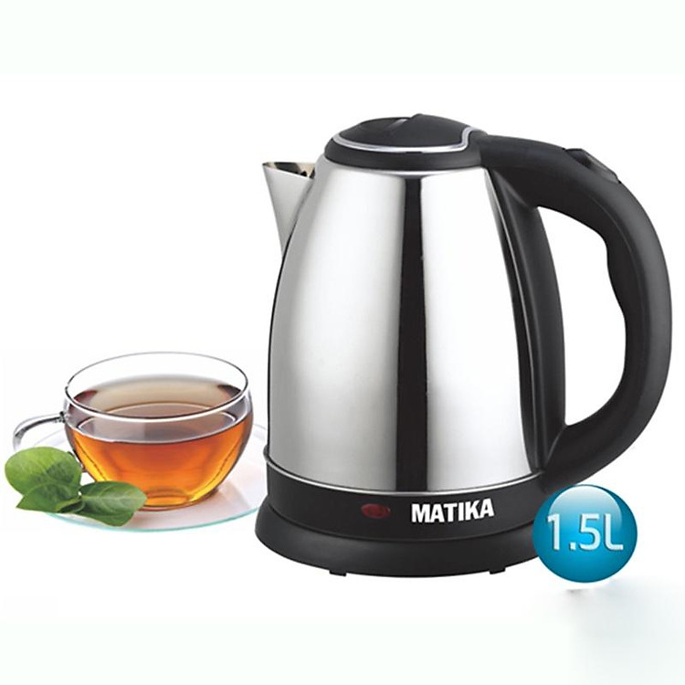 Ấm Siêu Tốc MATIKA Inox 1.5L MTK-15 - Hàng chính hãng