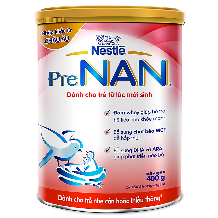 Sản phẩm dinh dưỡng Nestlé PreNAN dành cho trẻ nhẹ cân hoặc thiếu tháng