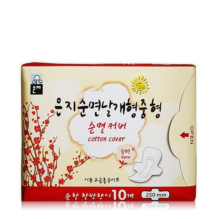 Băng vệ sinh ban ngày EUNJEE nhập khẩu Hàn Quốc - 25cm - 10 miếng (có cánh)
