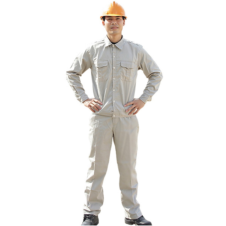 Bộ quần áo bảo hộ màu ghi