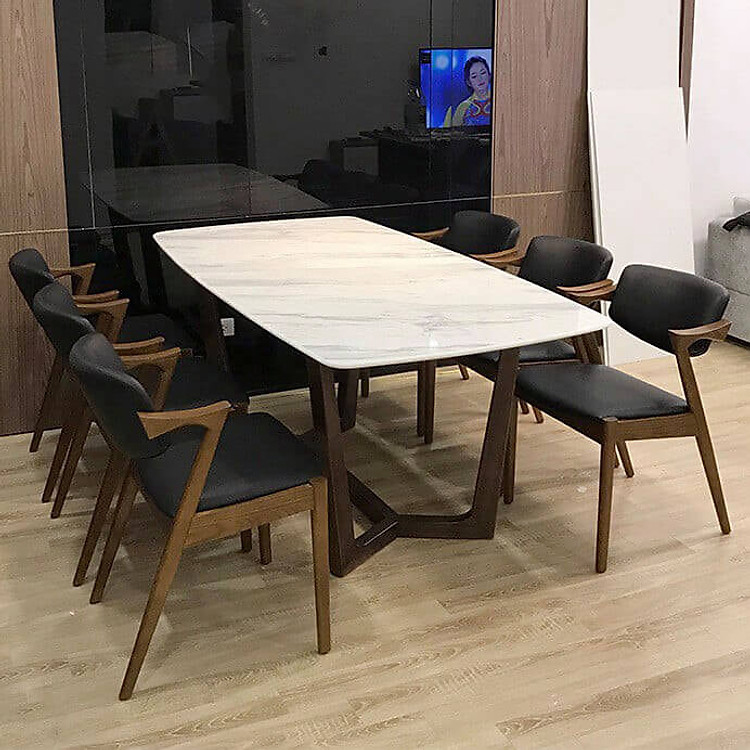 Bộ bàn ăn mặt đá 6 ghế chân hươu cao cấp BAMSF16 Juno Sofa Kích thước 1m6 x 80cm