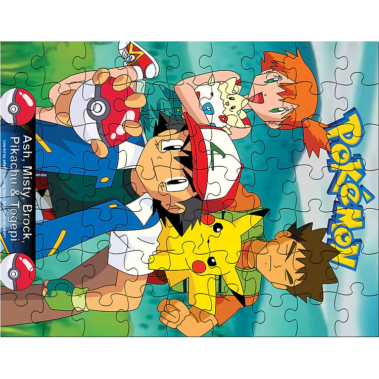 Tranh xếp hình Pikachu & Togepi 63 mảnh Chính hãng Giá rẻ - Hình ảnh 3