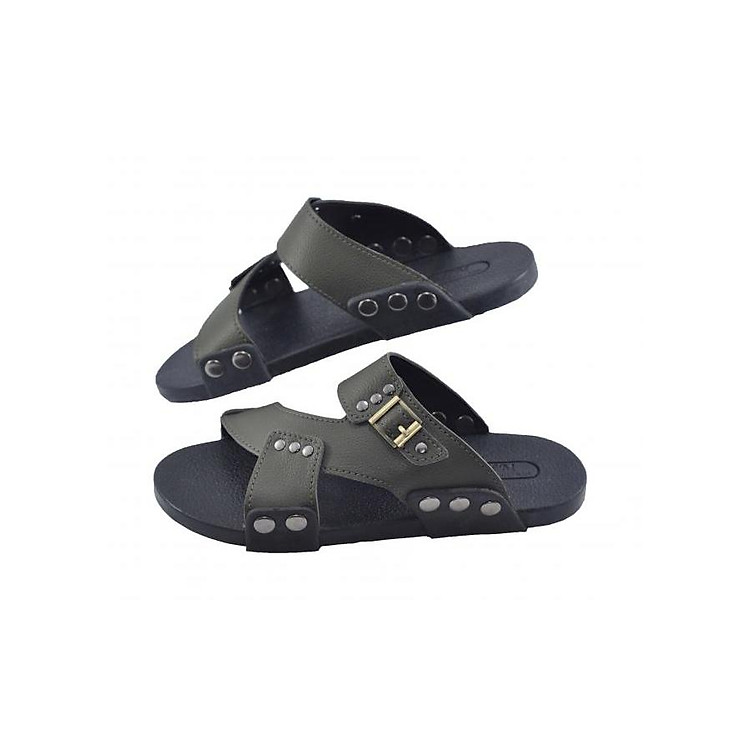 Dép nam da PU mềm êm chân - TPU-63 (Xanh rêu)