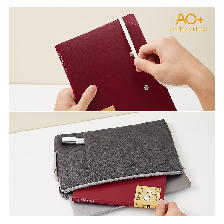 Bìa Kẹp Trình Ký Smart A4 Gập Thành A5 - Xanh Nhạt - Ảnh 4