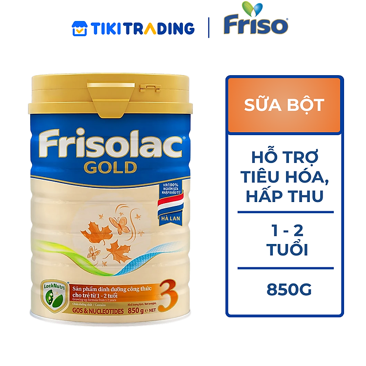 Sữa Bột Frisolac Gold 3 850g (Dành Cho Trẻ Từ 1 - 2 Tuổi)
