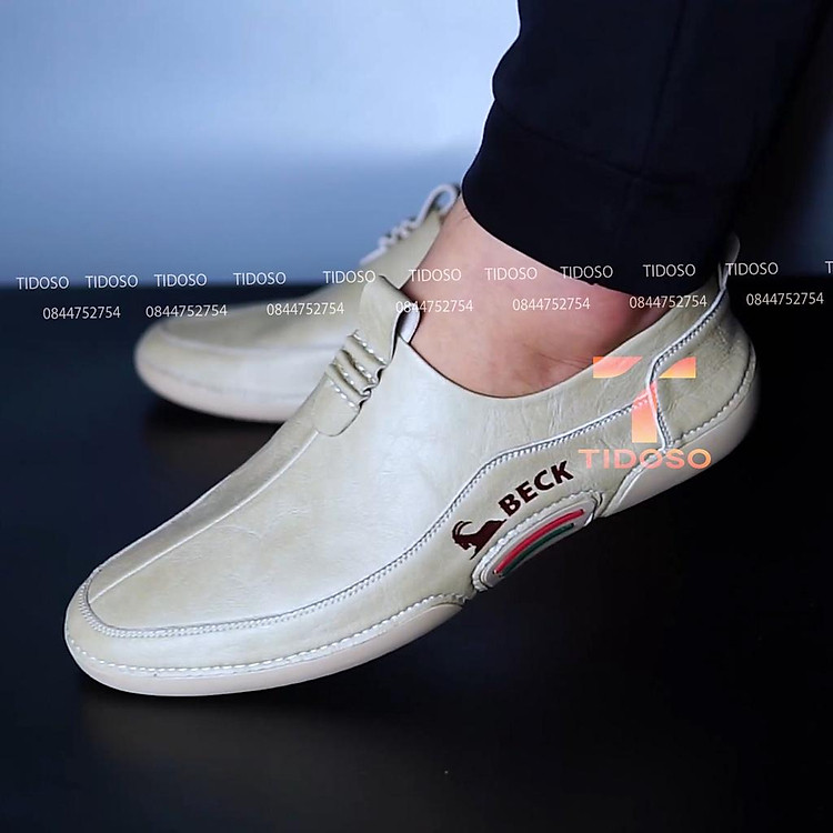 Giày nam giày lười giày da bò thật đế cao su non khâu chỉ siêu bền, dễ phối đồ , sang trọng cao cấp - bảo hành 3 năm