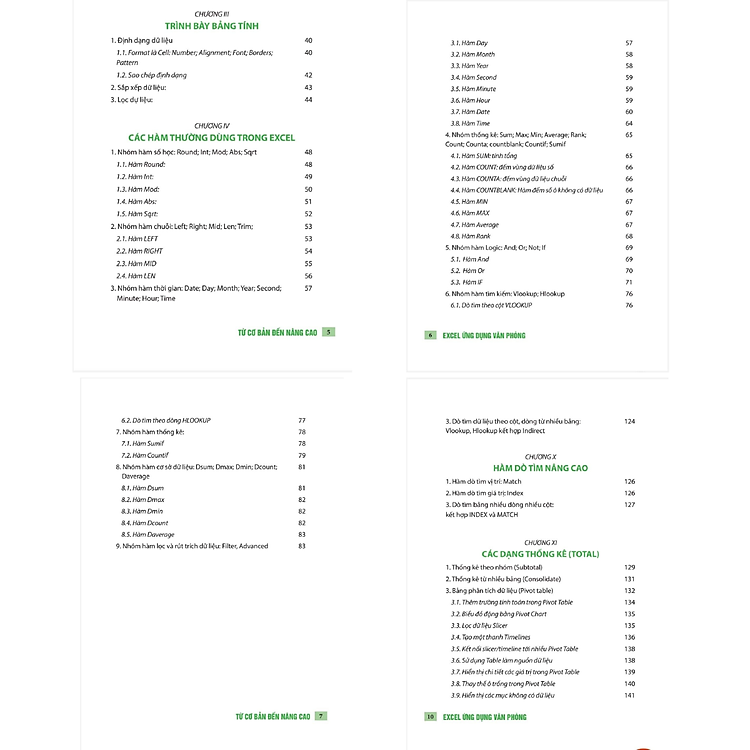 Bộ Sách Excel Ứng Dụng Văn Phòng Và 101 Phím Tắt Bí Quyết Làm Chủ Excel - Ảnh 6