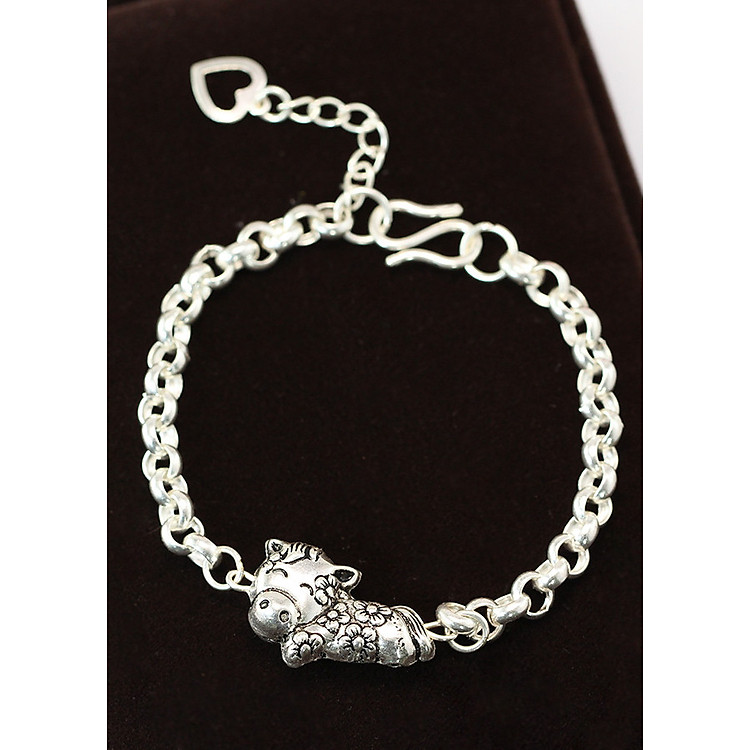 Lắc Tay Bạc Cho Bé Trai, Bé Gái Tuổi Ngọ, Tuổi Con Ngựa LTT0015