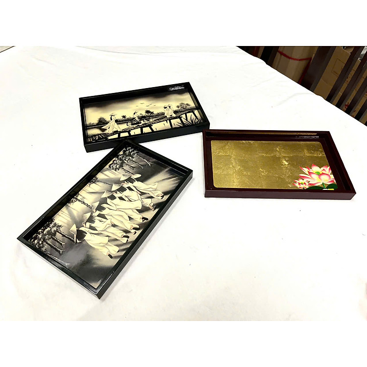 Khay sơn mài KC06 (15x25x2.5 cm) - Ảnh 2