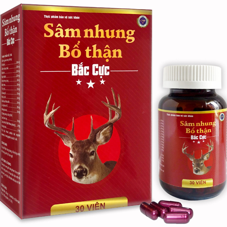 Sâm Nhung Bổ Thận Bắc Cực Hỗ Trợ Khả Năng Sinh Lý Nam Giới (Hộp 30 viên)